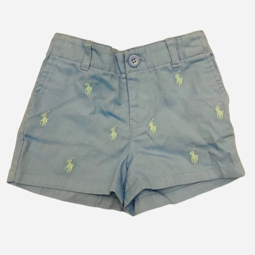 NEW Ralph Lauren Cotton Blue Shorts Size 6M